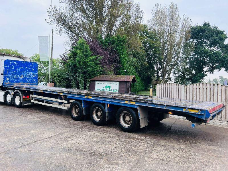 SDC 45 FOOT TRI-AXLE CONSTRUCTION SPEC FLAT BED TRAILER *IN TEST* VIDEO *