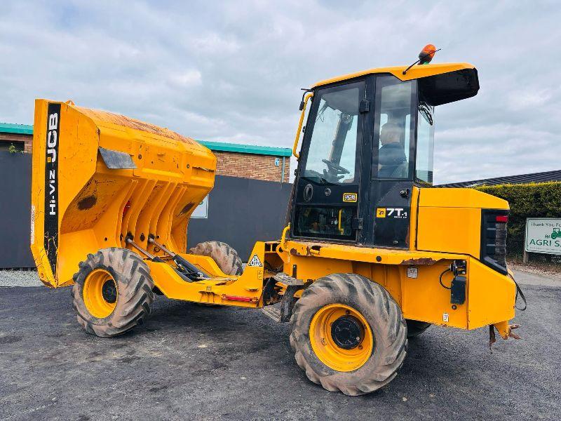 JCB 7FT 7 TONNE STRAIGHT TIP DUMPER* READING 1285 HOURS*YEAR 2018*VIDEO*
