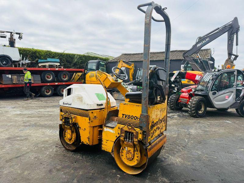 BENFORD TVH800L VIBRATING DRUM ROLLER*C/W SAFETY BAR*VIDEO*