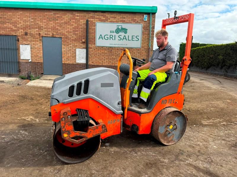HAMM HD10C VV DOUBLE DRUM ROLLER*C/W ROLL BAR*VIDEO*