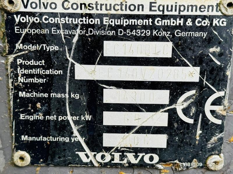 VOLVO EC140BLC TRACKED EXCAVATOR *C/W BUCKET*VIDEO*