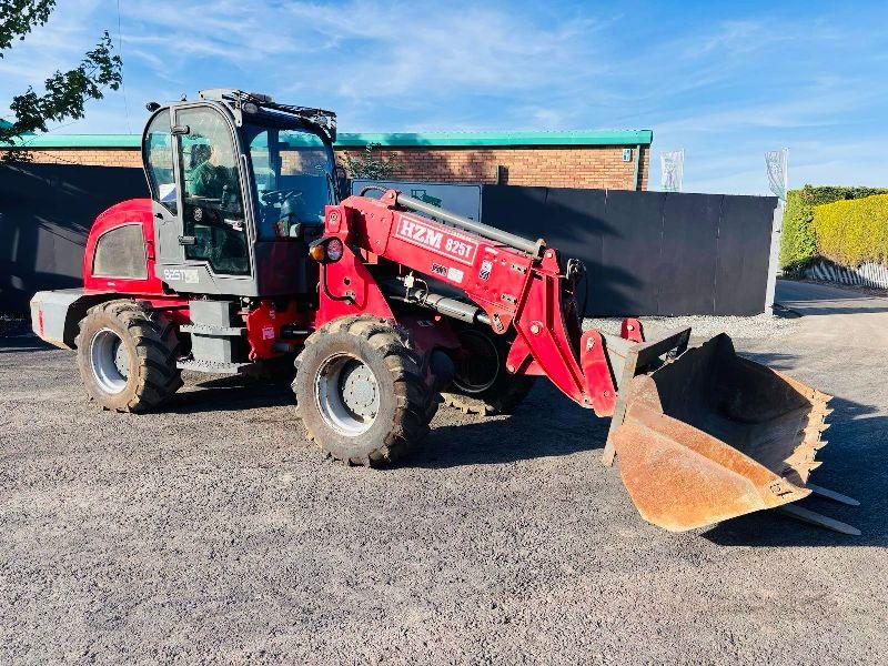 HZM 825T TURBO ARTICULATED TELEHANDLER *C/W BUCKET AND FORKS*READING 618 HOURS*VIDEO*
