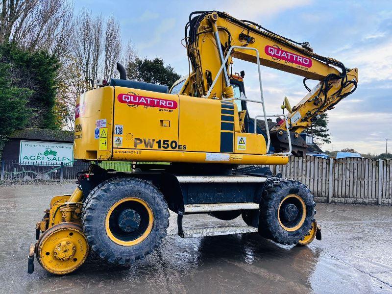 KOMATSU PW150ES-6K 4WD *ENGINEERING CONFORMANCE CERTIFICATE*VIDEO*