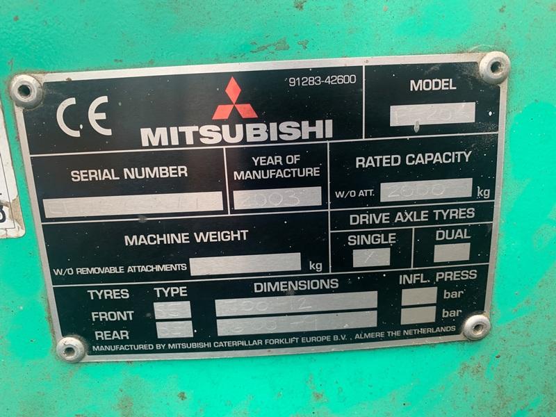 MITSUBISHI FG20K FORKLIFT*C/W PALLET TINES*VIDEO*