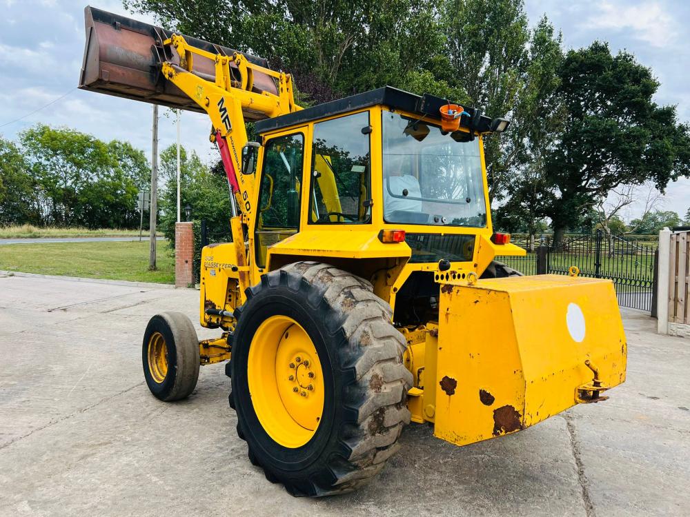 MASSEY FERGUSON 50E TRACTOR C/W FRONT LOADER , BUCKET & REAR WEIGHT BLOCK