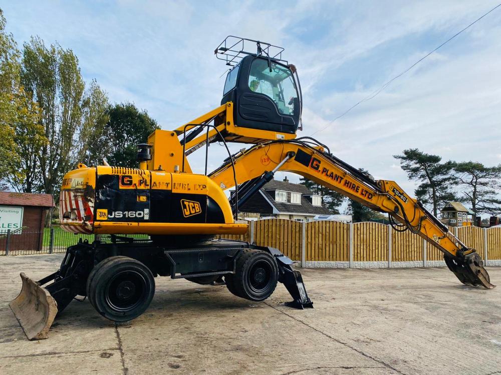 JCB 160W HIGH RISE CABIN WHEELED EXCAVATOR *YEAR 2009* C/W GRAPPLE GRAB