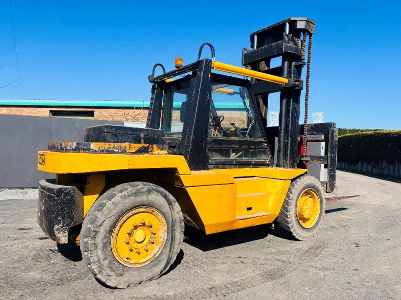 DCH DOH 12 TONNE 2 STAGE MAST LIFT *C/W 8FT TINES*VIDEO*
