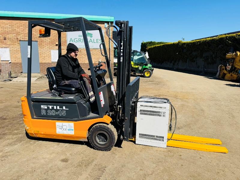 STILL R20-15 ELECTRIC FORKLIFT*C/W TINE EXTENSIONS*VIDEO*