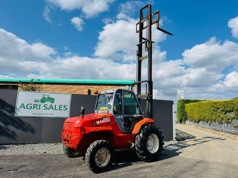 MANITOU M26-4 3 STAGE MASTED FORKLIFT*C/W PALLET TINES*VIDEO*