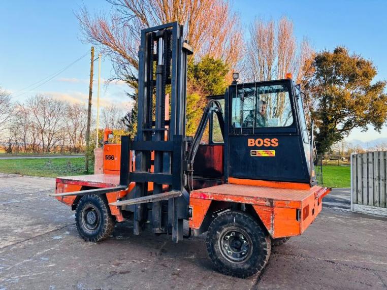 BOSS 556HH SIDE LOADING FORKLIFT C/W 2 STAGE MAST *VIDEO*