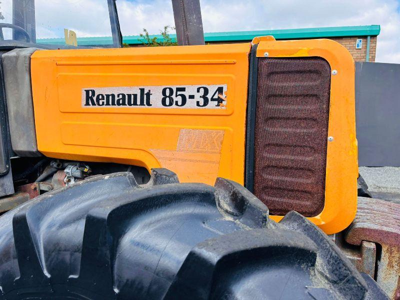 RENAULT 85-34 4WD TRACTOR*C/W REAR LINKAGE*VIDEO*