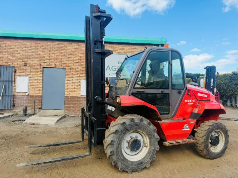 MANITOU M26-4 ROUGH TERRAIN FORKLIFT*YEAR 2016*C/W PALLET TINES*VIDEO*