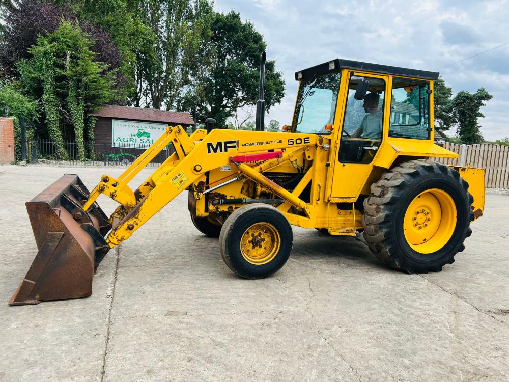 MASSEY FERGUSON 50E TRACTOR C/W FRONT LOADER , BUCKET & REAR WEIGHT BLOCK