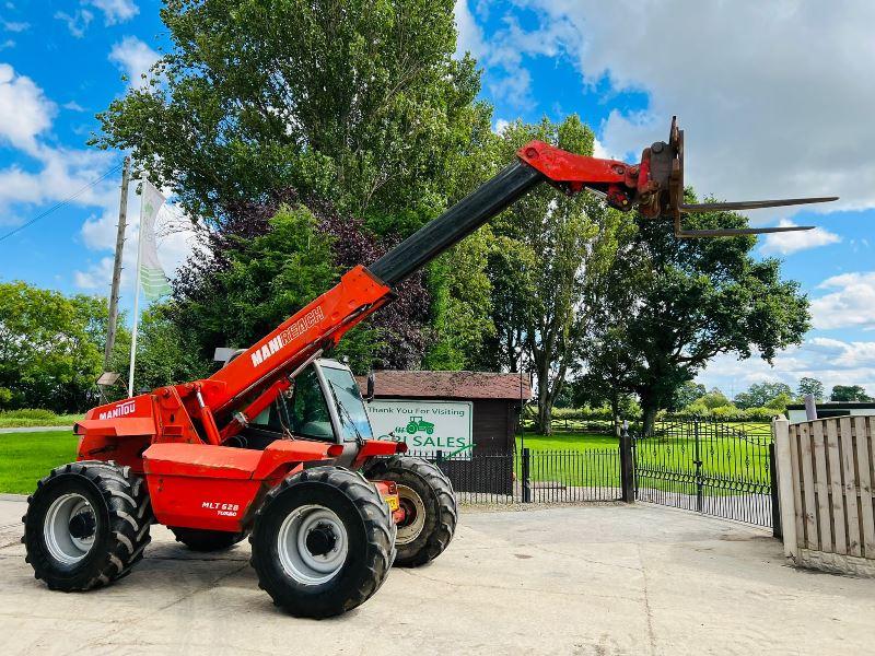 MANITOU MLT628T 4WD TELEHANDLER *6164 HOURS* C/W PALLET TINES *VIDEO*