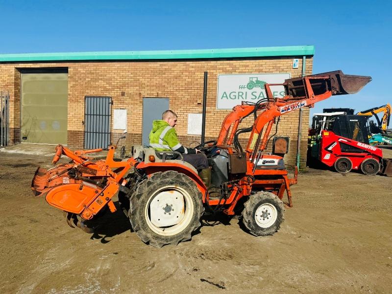 KUBOTA GB20 4WD COMPACT TRACTOR*C/W FRONT LOADER & ROTOVATOR*
