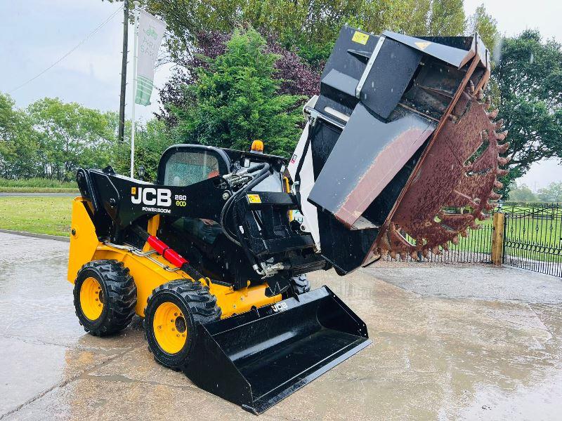 JCB 260 4WD SKIDSTEER *YEAR 2017, ONLY 182 HOURS * C/W WHEEL SAW & BUCKET *VIDEO*