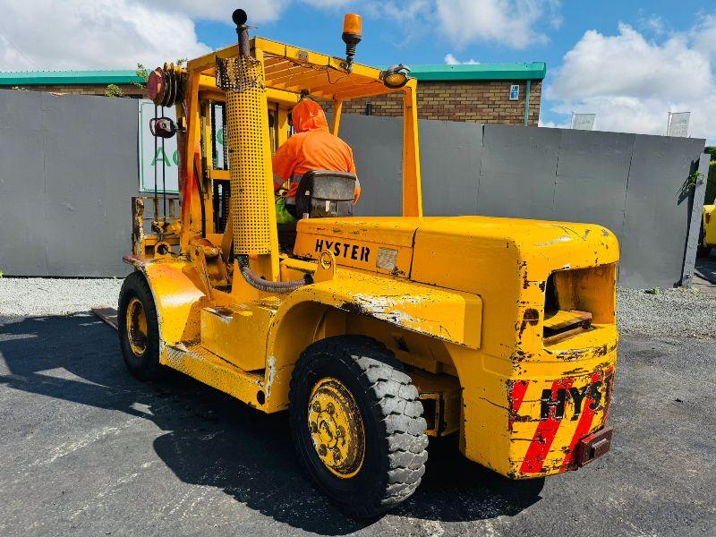 HYSTER CONTAINER SPEC FORKLIFT*C/W FORK POSITIONER AND SIDESHIFT*VIDEO*