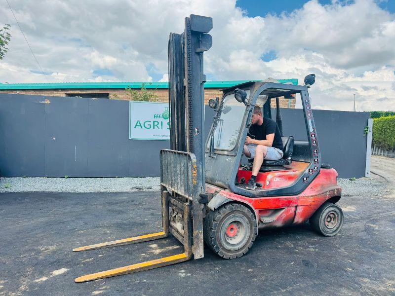 LINDE H30D-03 FORKLIFT*C/W PALLET TINES*VIDEO*