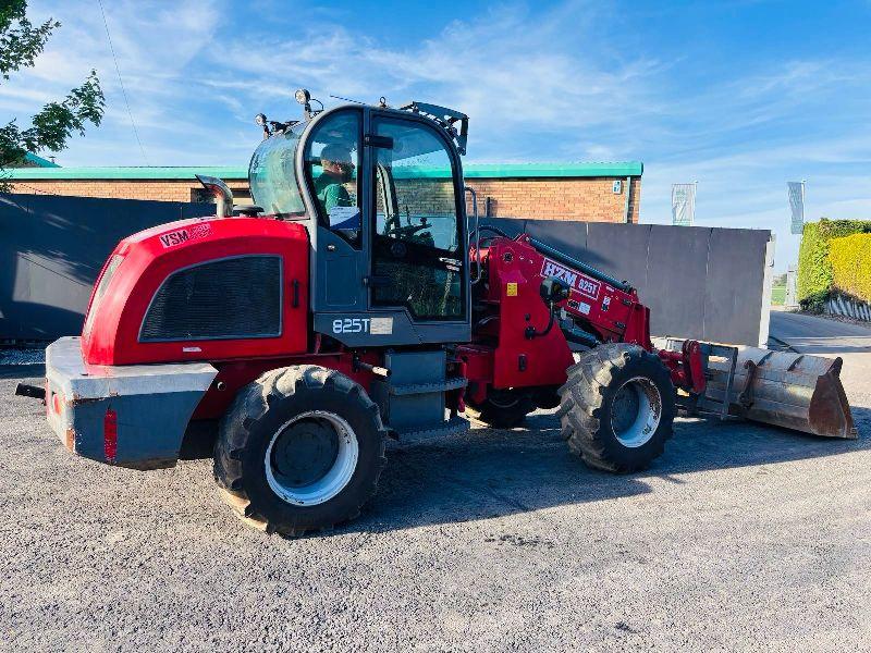 HZM 825T TURBO ARTICULATED TELEHANDLER *C/W BUCKET AND FORKS*READING 618 HOURS*VIDEO*