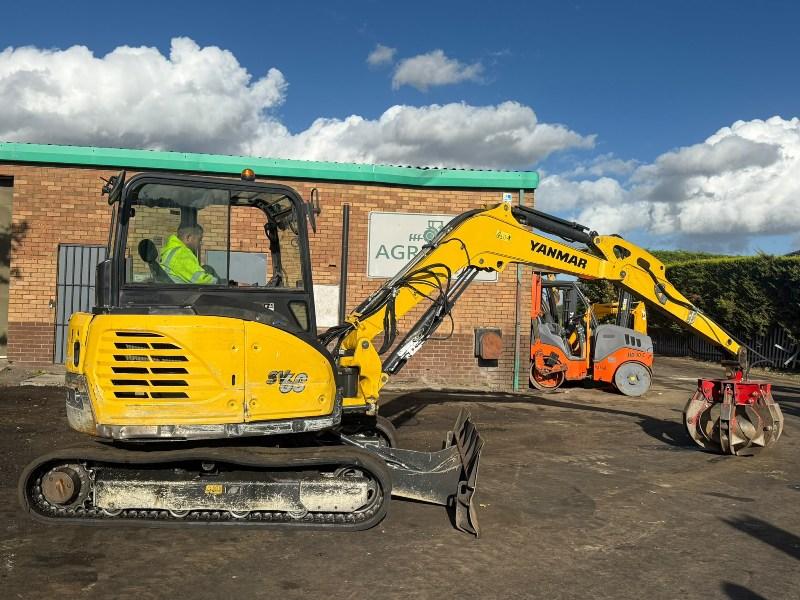 YANMAR SV60-A EXCAVATOR*YEAR 2019*C/W SCRAP GRAB*VIDEO*