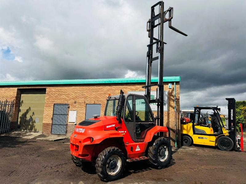 MANITOU M26-4 ROUGH TERRAIN FORKLIFT*YEAR 2018*C/W PALLET TINES*VIDEO*