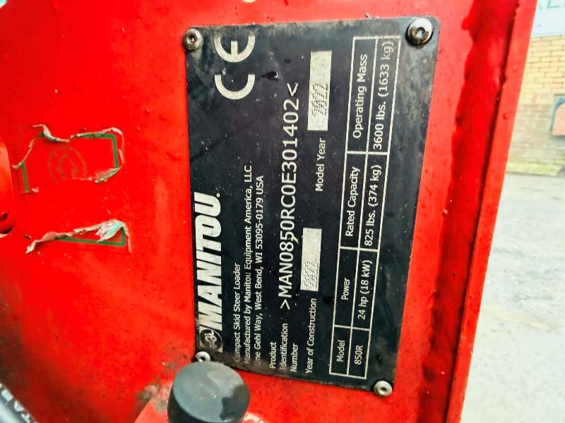 MANITOU 850R SKIDSTEER*C/W BUCKET*ONLY 615 HOURS*YEAR 2022*VIDEO*