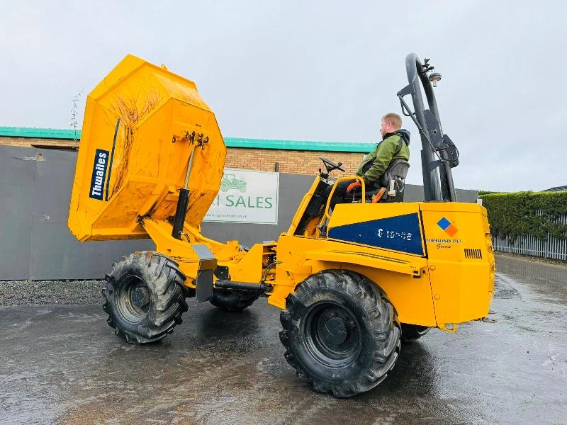 THWAITES 6 TONNE SWIVLE TIP DUMPER*YEAR 2008* ONLY 1453 HOURS*VIDEO*