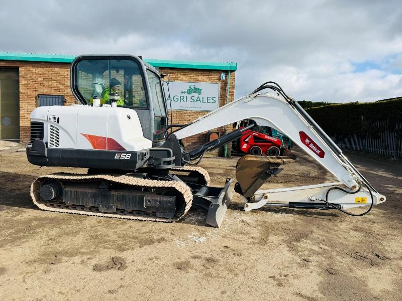 BOBCAT E58 EXCAVATOR*YEAR 2018*C/W BUCKET*VIDEO*
