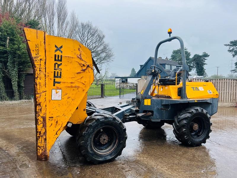 TEREX TA6 4WD DUMPER * YEAR 2011 , 2459 HOURS  * C/W ROLE BAR *VIDEO*