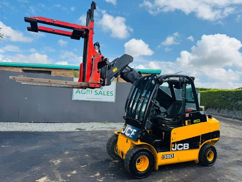 JCB 35D TELETRUK*YEAR 2018*C/W HYDRAULIC BAIL GRAB*VIDEO*
