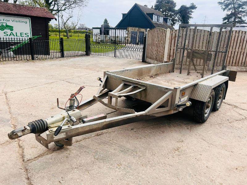 INDESPENSION TWIN AXLE 8FT X 4FT PLANT TRAILER *YEAR 2007* C/W LOADING RAMP 