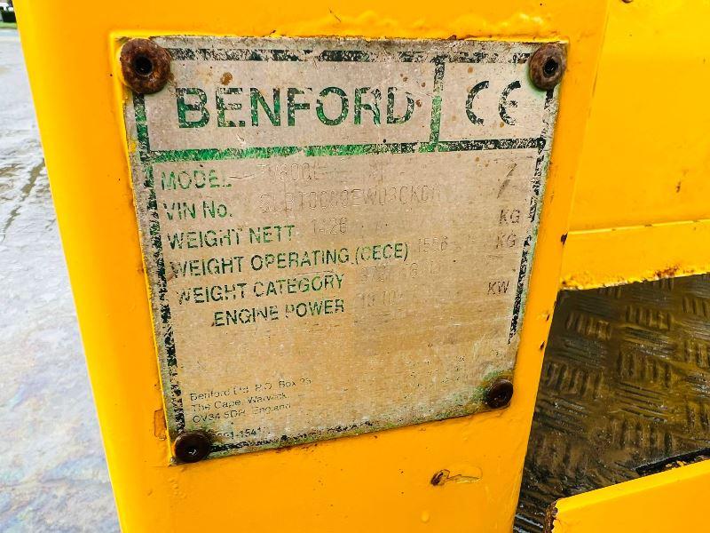BENFORD TV800 DOUBLE DRUM ROLLER *2327 HOURS* C/W ROLE BAR & LISTER ENGINE *VIDEO*