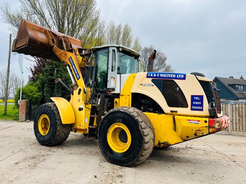 NEW HOLLAND W270B 4WD LOADING SHOVEL C/W LOAD MASTER 8000IX *VIDEO*