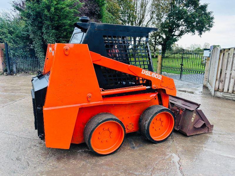 DEAWOO DSL602 SKIDSTEER *ON SOLID TYRES* C/W BUCKET *VIDEO*