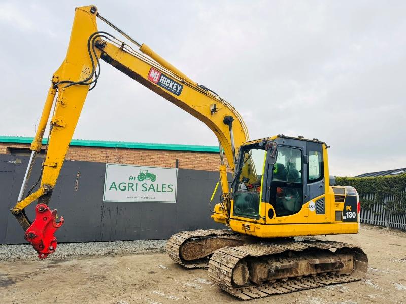 KOMATSU PC130 TRACKED EXCAVATOR*C/W QUICK HITCH*YEAR 2009*VIDEO*