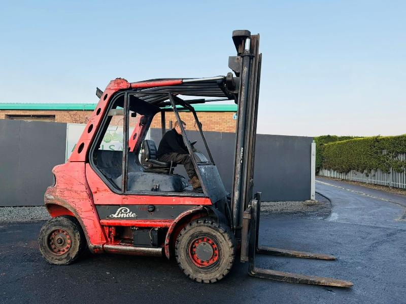 LINDE H60D FORKLIFT*C/W PALLET TINES*ENGINE SMOKES*VIDEO*