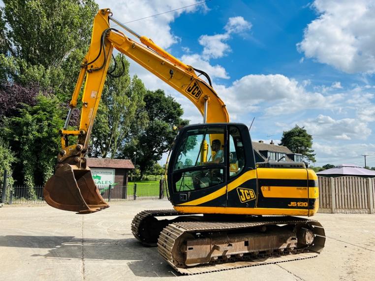 JCB JS130 TRACKED EXCAVATOR C/W QUICK HITCH & BUCKET *VIDEO*