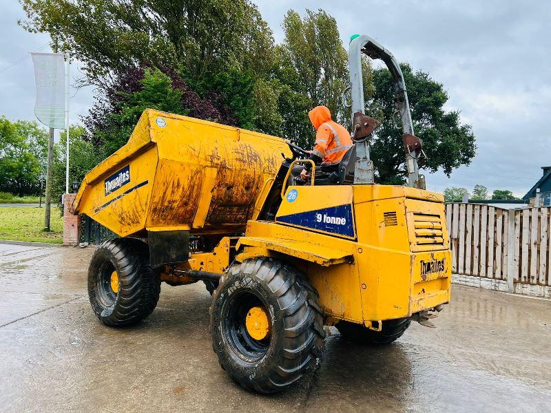 THWAITES 9 TON 4WD DUMPER C/W ROLE BAR & PERKINS ENGINE *VIDEO*