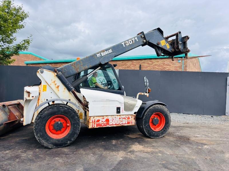 BOBCAT T3071 TELEHANDLER*C/W PALLET TINES AND BUCKET*VIDEO*