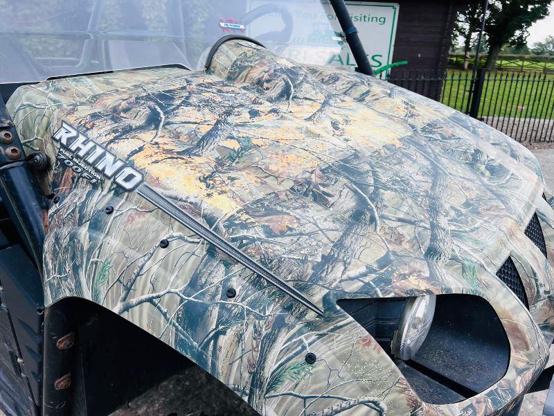 YAMAHA RHINO 700 PETROL 4WD UTV *ROAD REGISTERED* C/W CAMO WRAP *VIDEO*