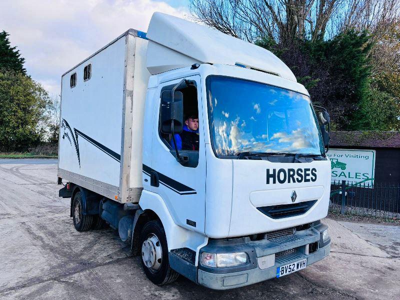 RENAULT 150DCI HORSE BOX *MOT'D TILL NOVEMBER 2024* C/W MANUAL GEAR BOX *VIDEO*