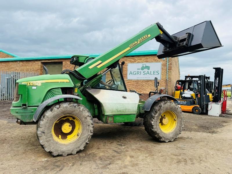 JOHN DEERE 3400 TELEHANDLER*C/W BUCKET*VIDEO*