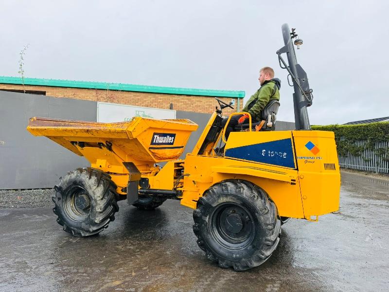 THWAITES 6 TONNE SWIVLE TIP DUMPER*YEAR 2008* ONLY 1453 HOURS*VIDEO*