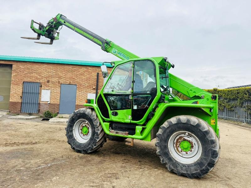 MERLO P34.7+ TURBO TELEHANDLER*C/W PALLET TINES*YEAR 2014*VIDEO*
