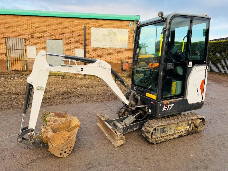 BOBCAT E17 EXCAVATOR*759 HOURS*YEAR 2022*C/W BUCKETS*VIDEO*