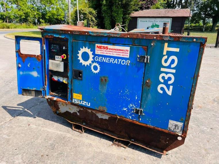 SUTTON EP20IST 23KVA GENERATOR C/W ISUZU BV-4LE1NYGV-02 ENGINE *VIDEO*