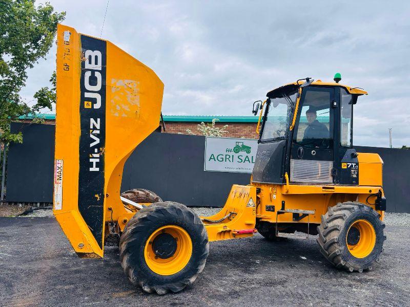 JCB 7FT 7 TONNE STRAIGHT TIP DUMPER*READING 1128 HOURS*YEAR 2018*VIDEO*