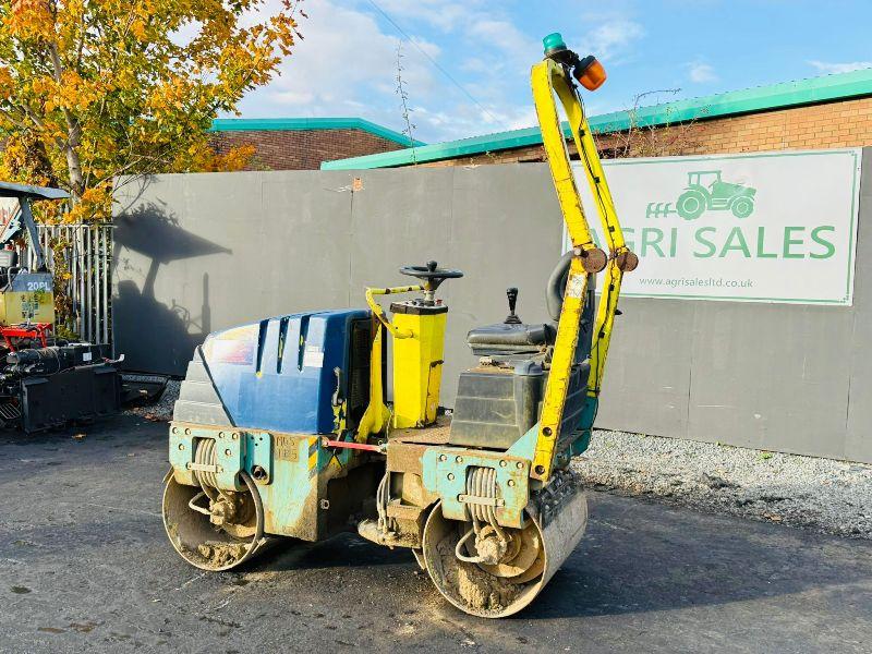 AMMANN AV12-2 DOUBLE DRUM ROLLER*TURNS OVER DIESEL ISSUES*VIDEO*