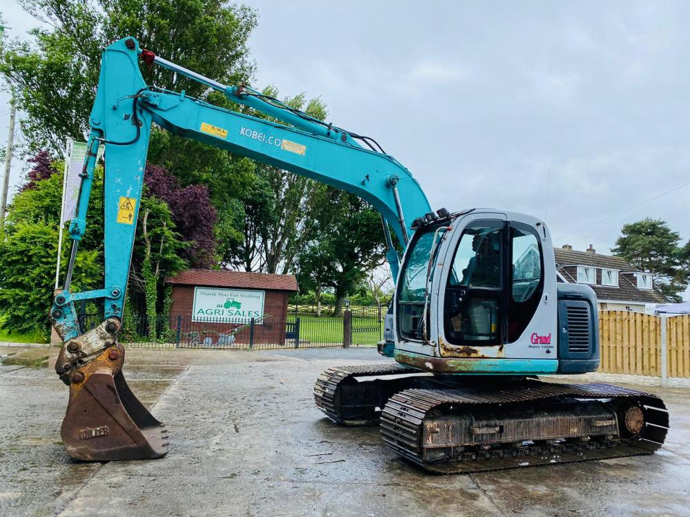 KOBELCO SK135SR TRACKED EXCAVATOR C/W ZERO SWING & QUICK HITCH