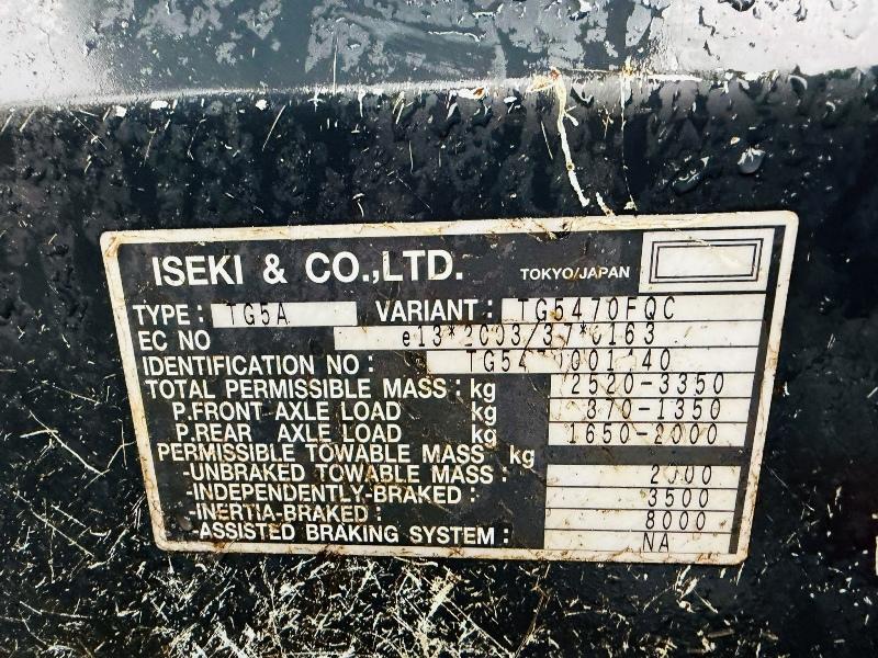 ISEKI TG5470 4WD TRACTOR*ONLY DRIVES IN 3RD GEAR*VIDEO*